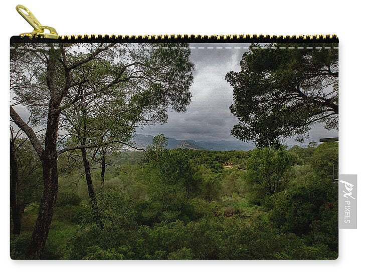 Hillside View from Spain Castle Gardens - Zip Pouch