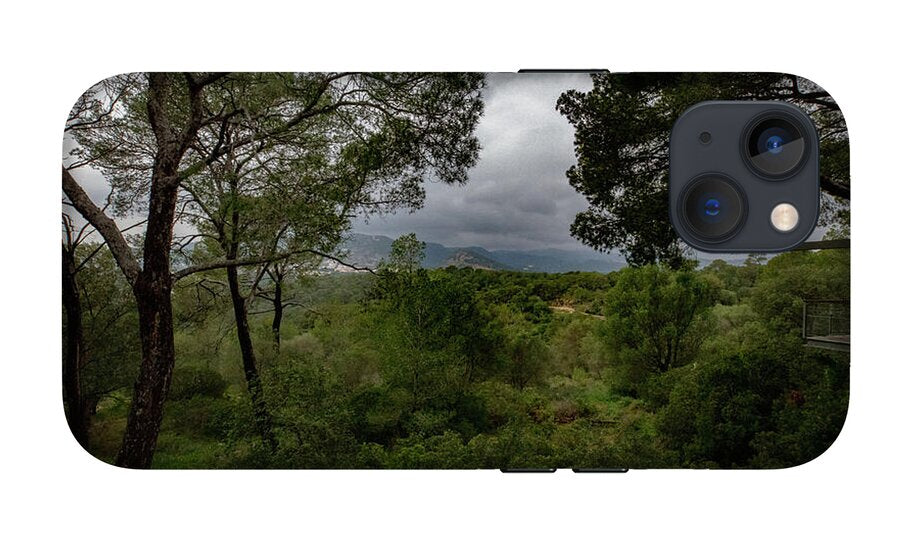 Hillside View from Spain Castle Gardens - Phone Case