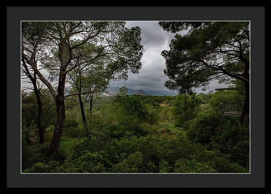 Hillside View from Spain Castle Gardens - Framed Print