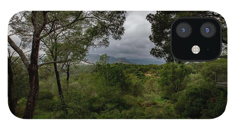 Hillside View from Spain Castle Gardens - Phone Case