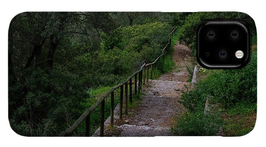 Hillside View from Spain Castle Gardens III - Phone Case