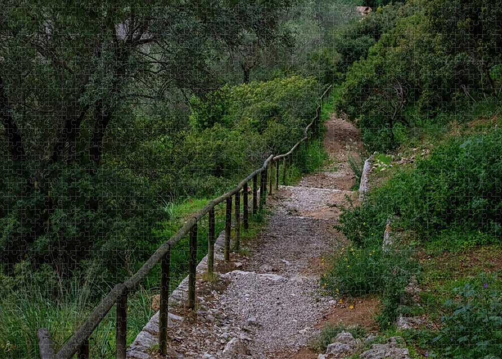 Hillside View from Spain Castle Gardens III - Puzzle