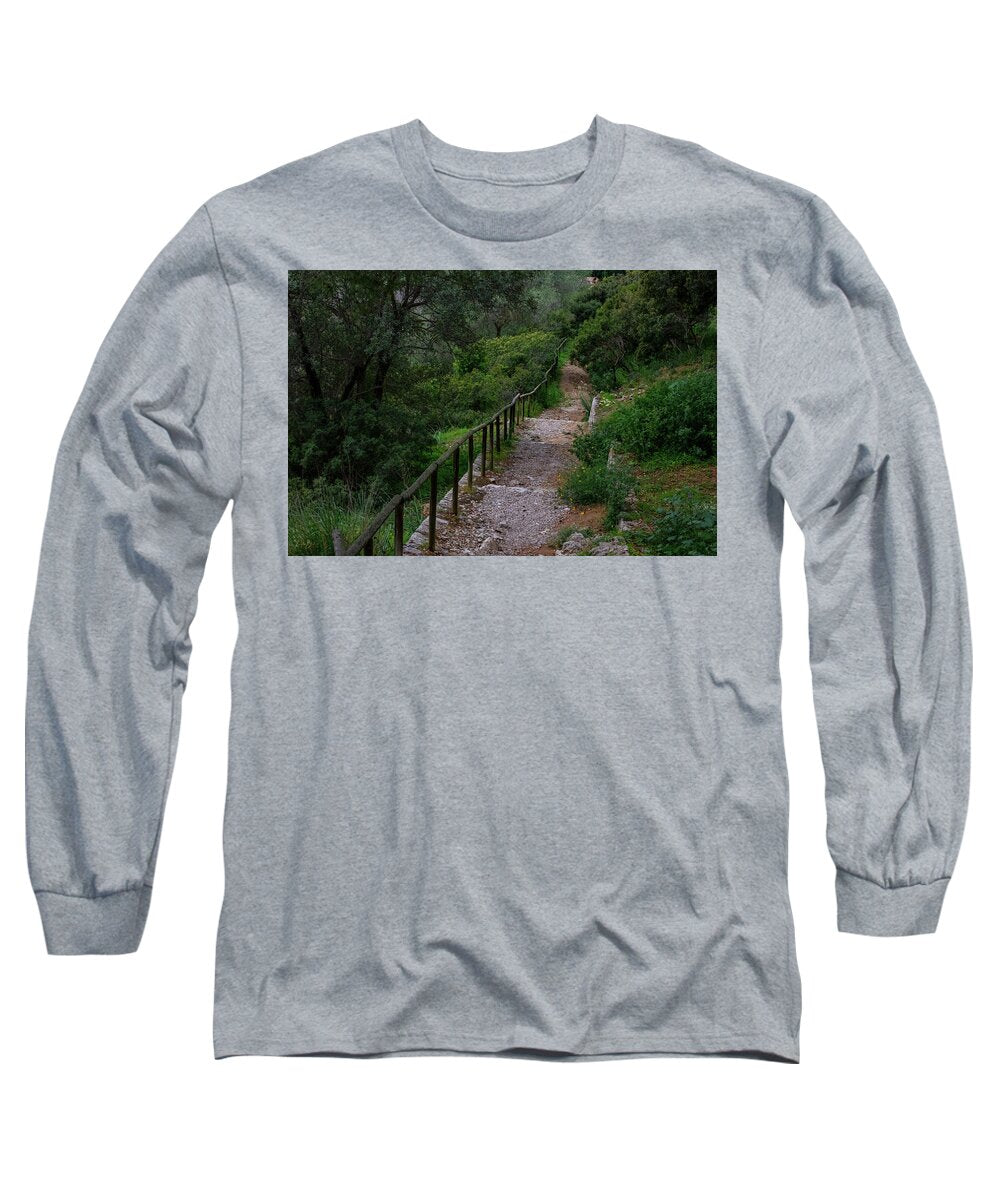 Hillside View from Spain Castle Gardens III - Long Sleeve T-Shirt