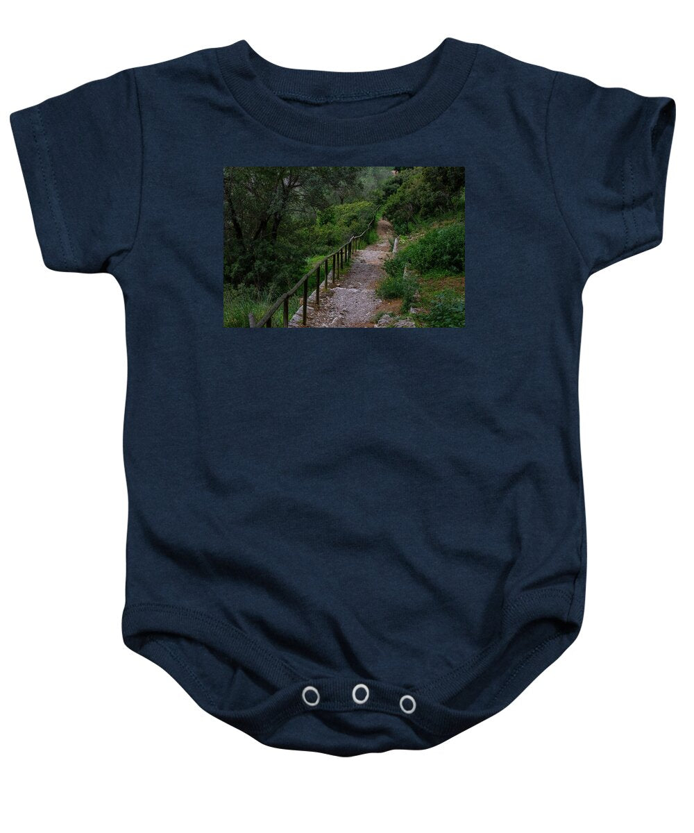 Hillside View from Spain Castle Gardens III - Baby Onesie