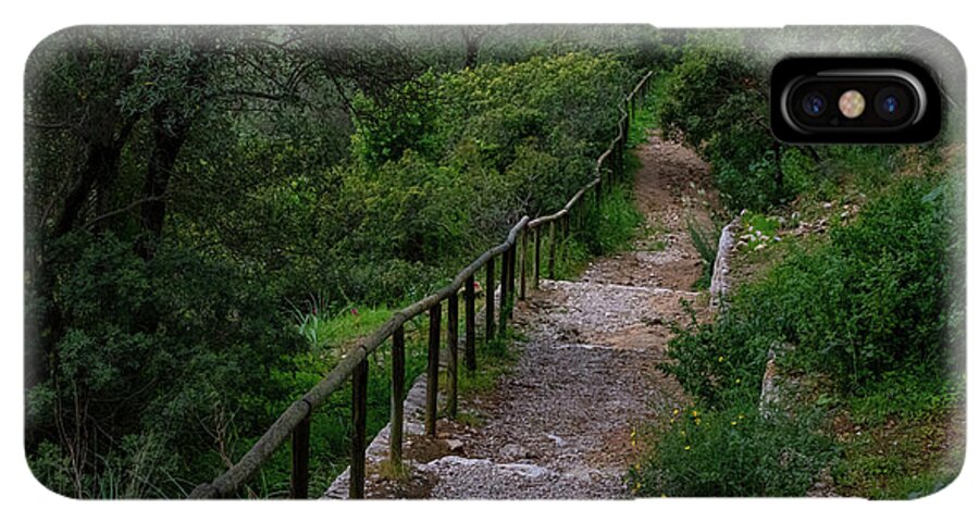 Hillside View from Spain Castle Gardens III - Phone Case