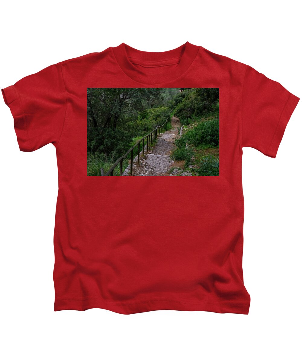 Hillside View from Spain Castle Gardens III - Kids T-Shirt