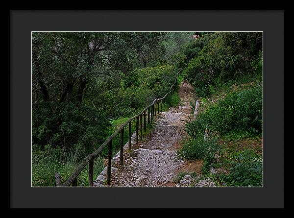 Hillside View from Spain Castle Gardens III - Framed Print