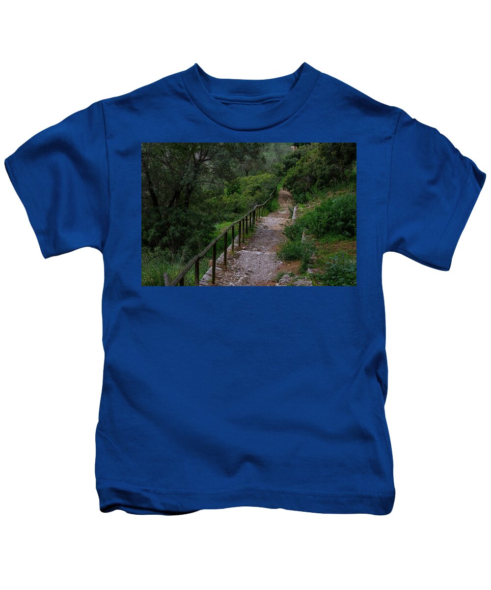 Hillside View from Spain Castle Gardens III - Kids T-Shirt