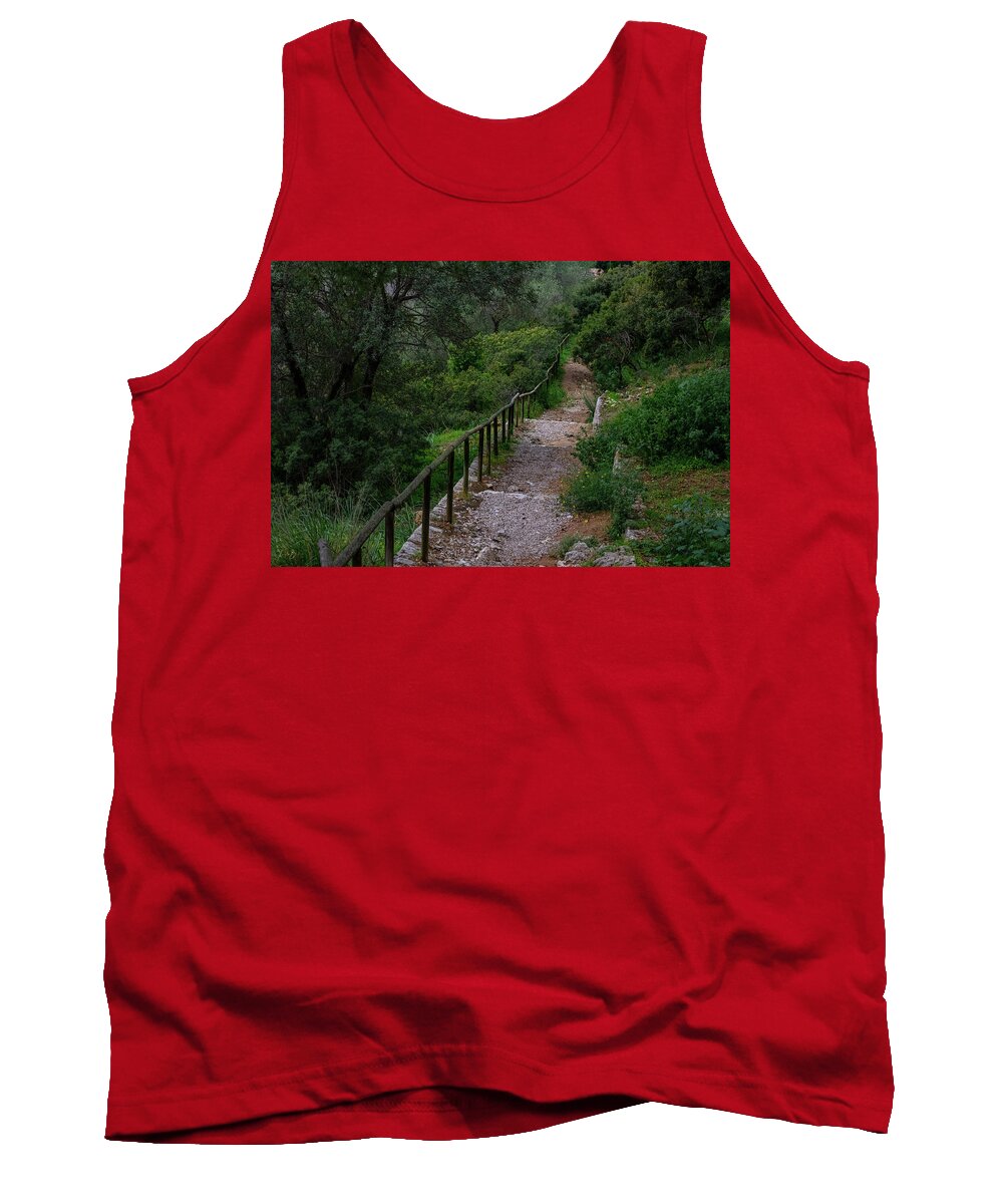Hillside View from Spain Castle Gardens III - Tank Top