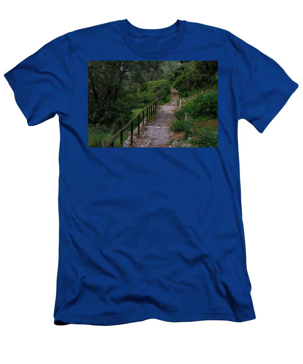 Hillside View from Spain Castle Gardens III - T-Shirt