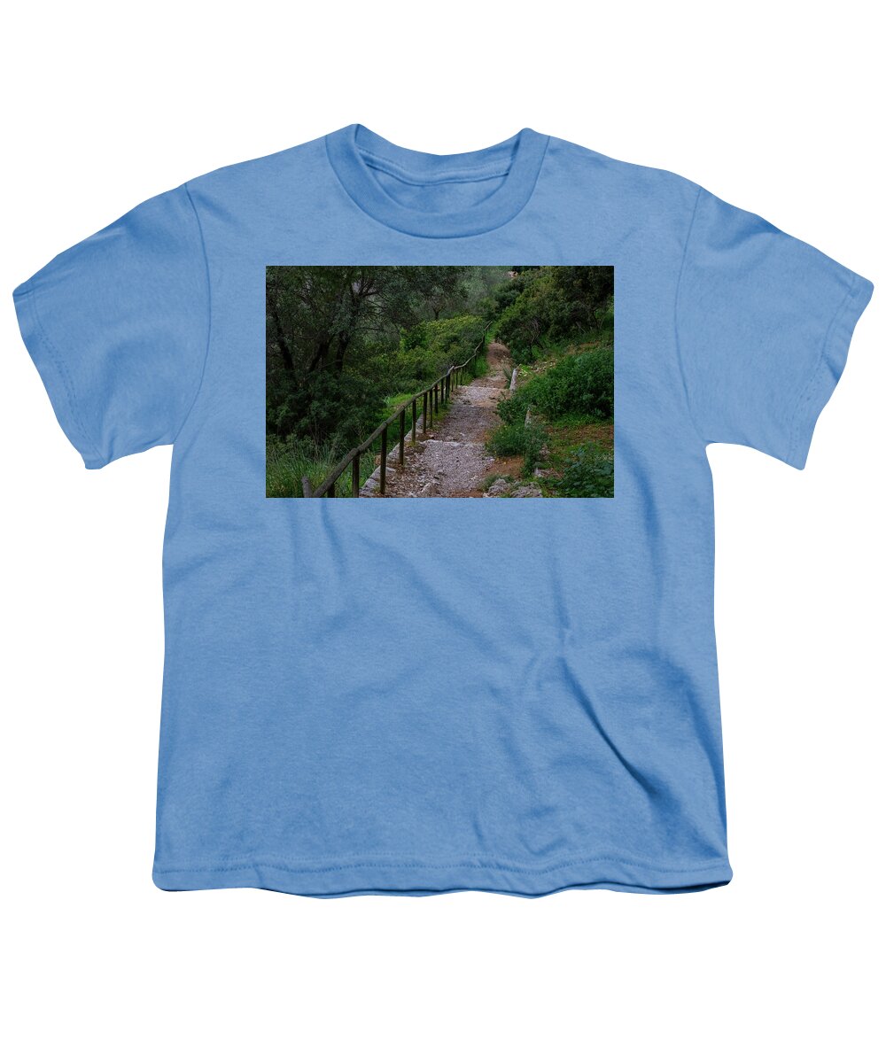 Hillside View from Spain Castle Gardens III - Youth T-Shirt