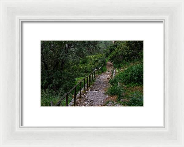 Hillside View from Spain Castle Gardens III - Framed Print