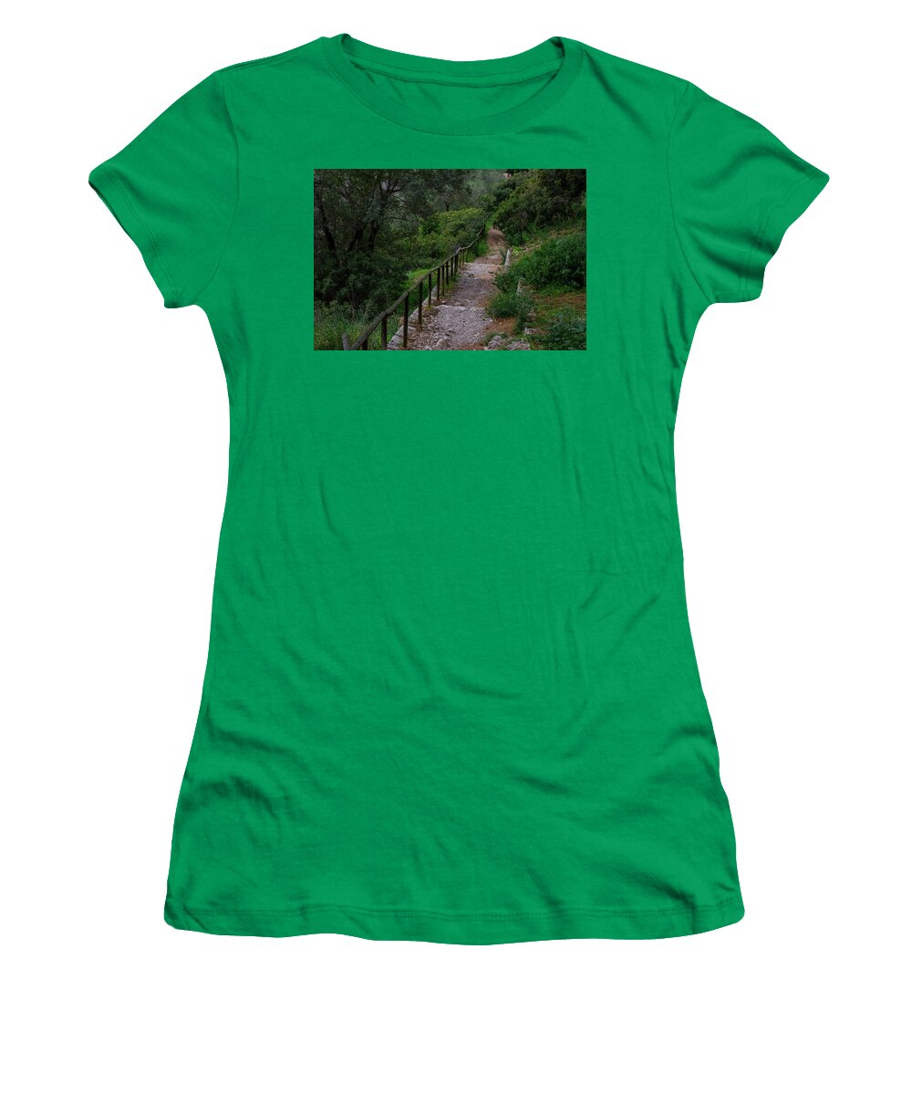 Hillside View from Spain Castle Gardens III - Women's T-Shirt