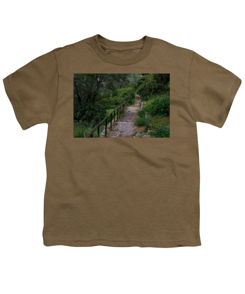 Hillside View from Spain Castle Gardens III - Youth T-Shirt