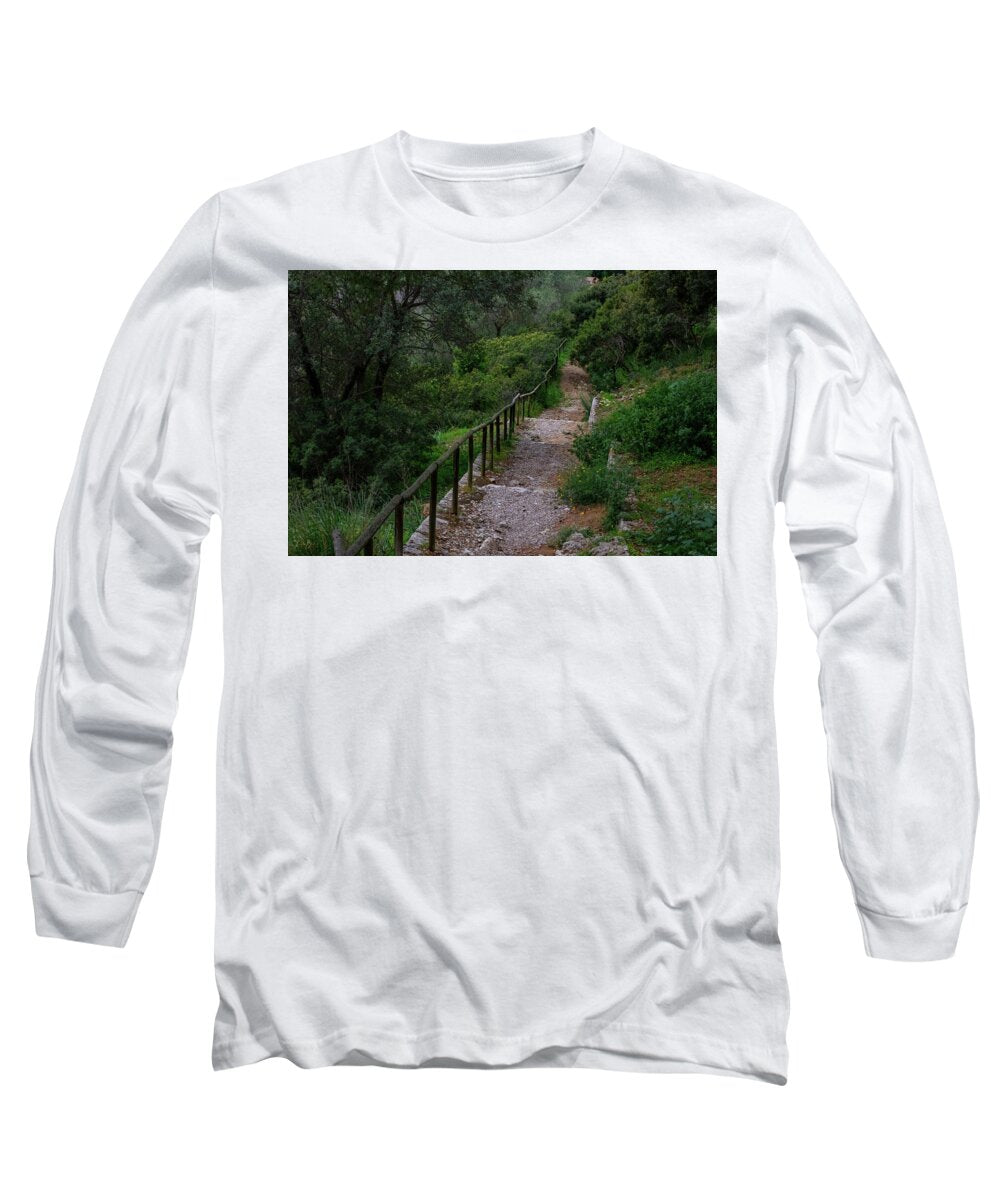 Hillside View from Spain Castle Gardens III - Long Sleeve T-Shirt