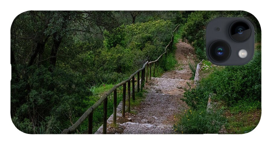 Hillside View from Spain Castle Gardens III - Phone Case