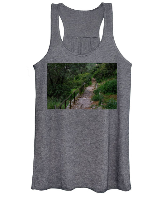 Hillside View from Spain Castle Gardens III - Women's Tank Top