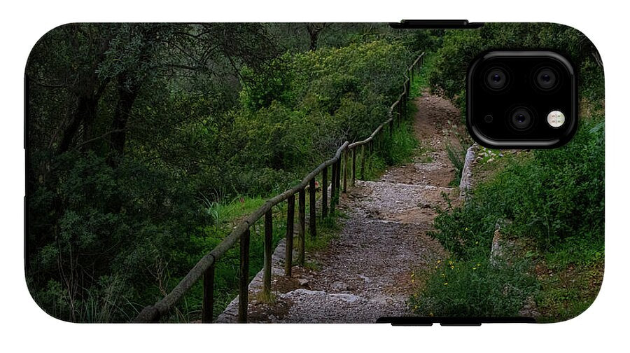 Hillside View from Spain Castle Gardens III - Phone Case