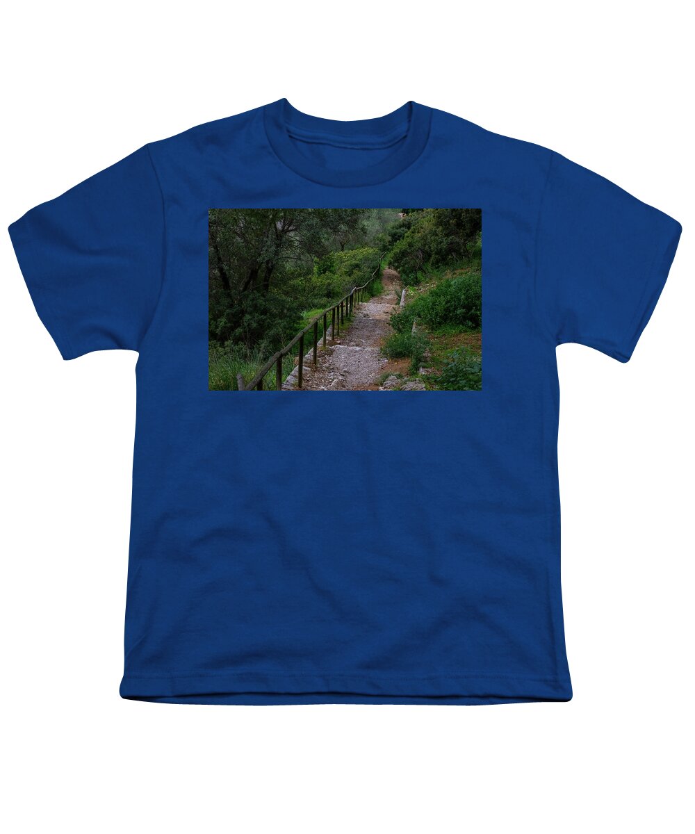 Hillside View from Spain Castle Gardens III - Youth T-Shirt
