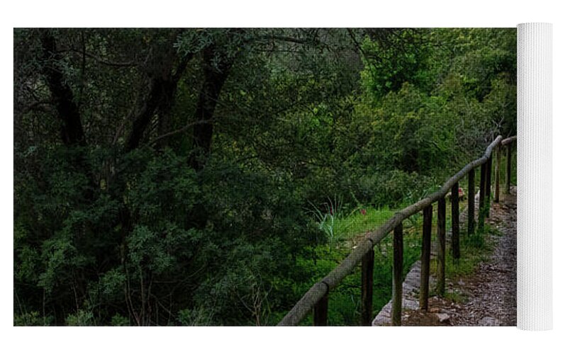 Hillside View from Spain Castle Gardens III - Yoga Mat