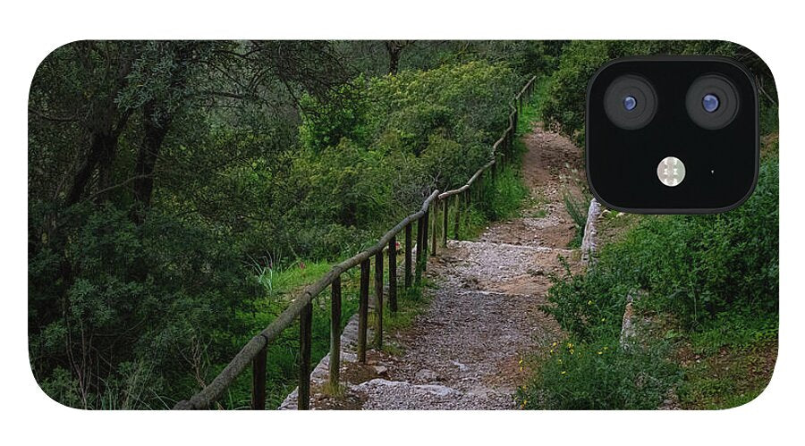 Hillside View from Spain Castle Gardens III - Phone Case