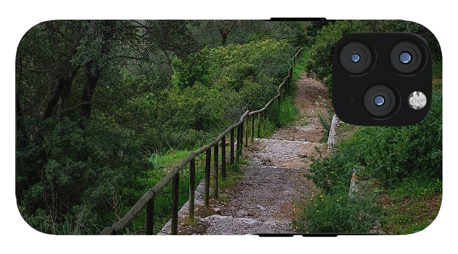 Hillside View from Spain Castle Gardens III - Phone Case