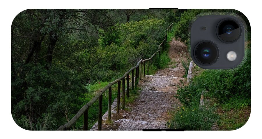 Hillside View from Spain Castle Gardens III - Phone Case