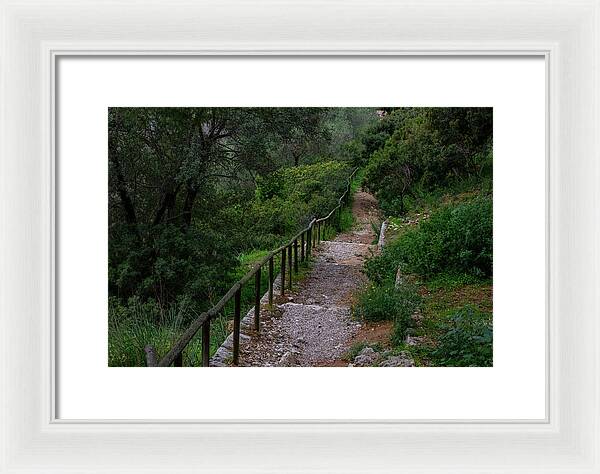 Hillside View from Spain Castle Gardens III - Framed Print