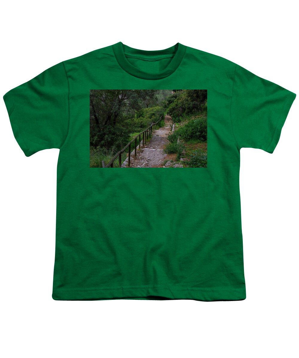 Hillside View from Spain Castle Gardens III - Youth T-Shirt
