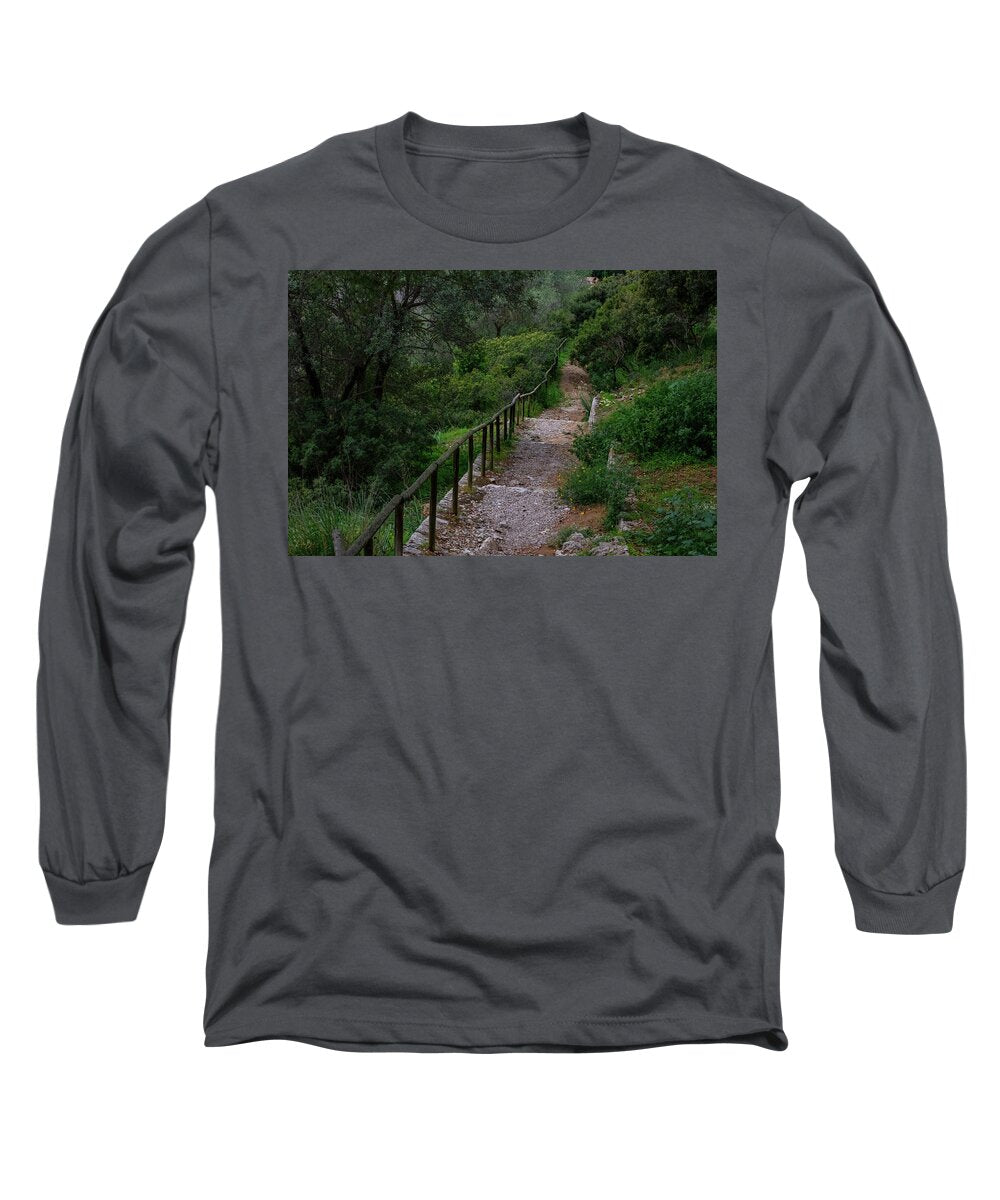 Hillside View from Spain Castle Gardens III - Long Sleeve T-Shirt