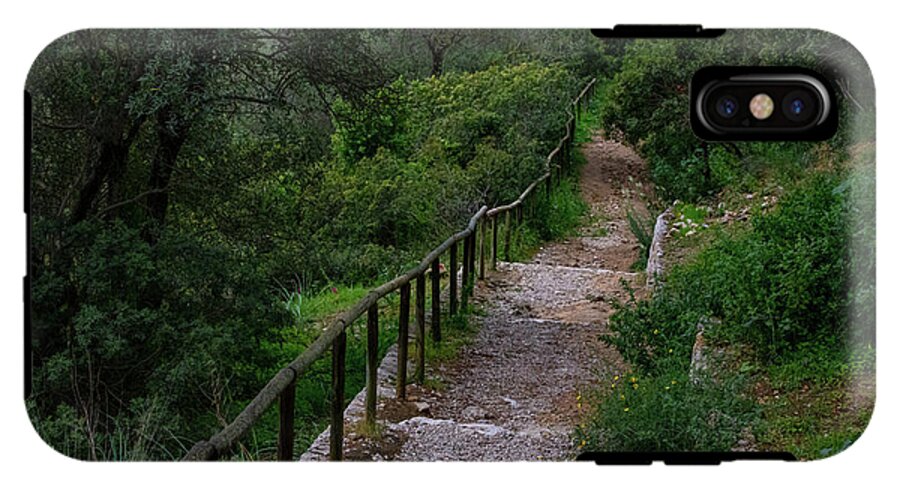 Hillside View from Spain Castle Gardens III - Phone Case