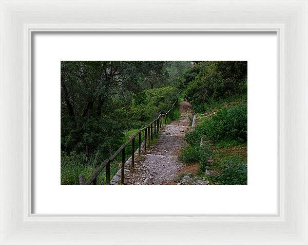 Hillside View from Spain Castle Gardens III - Framed Print