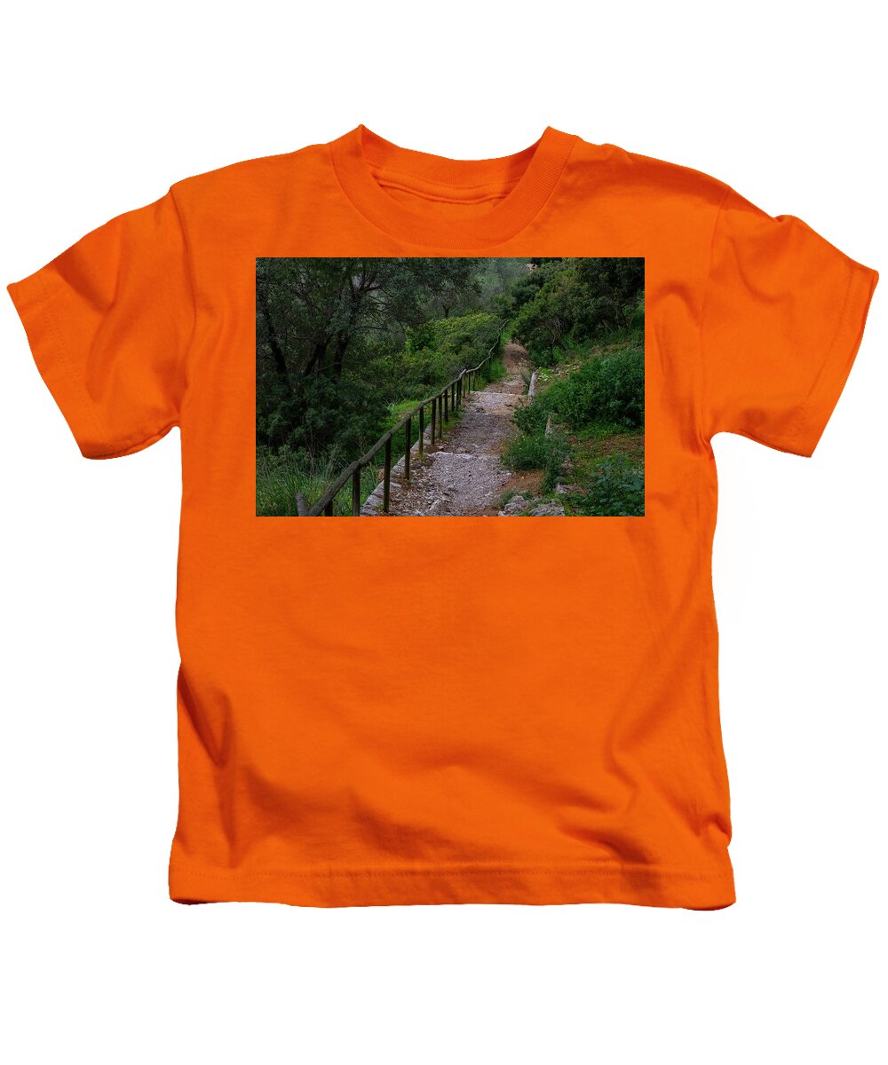 Hillside View from Spain Castle Gardens III - Kids T-Shirt