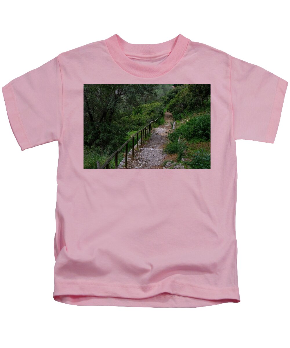 Hillside View from Spain Castle Gardens III - Kids T-Shirt