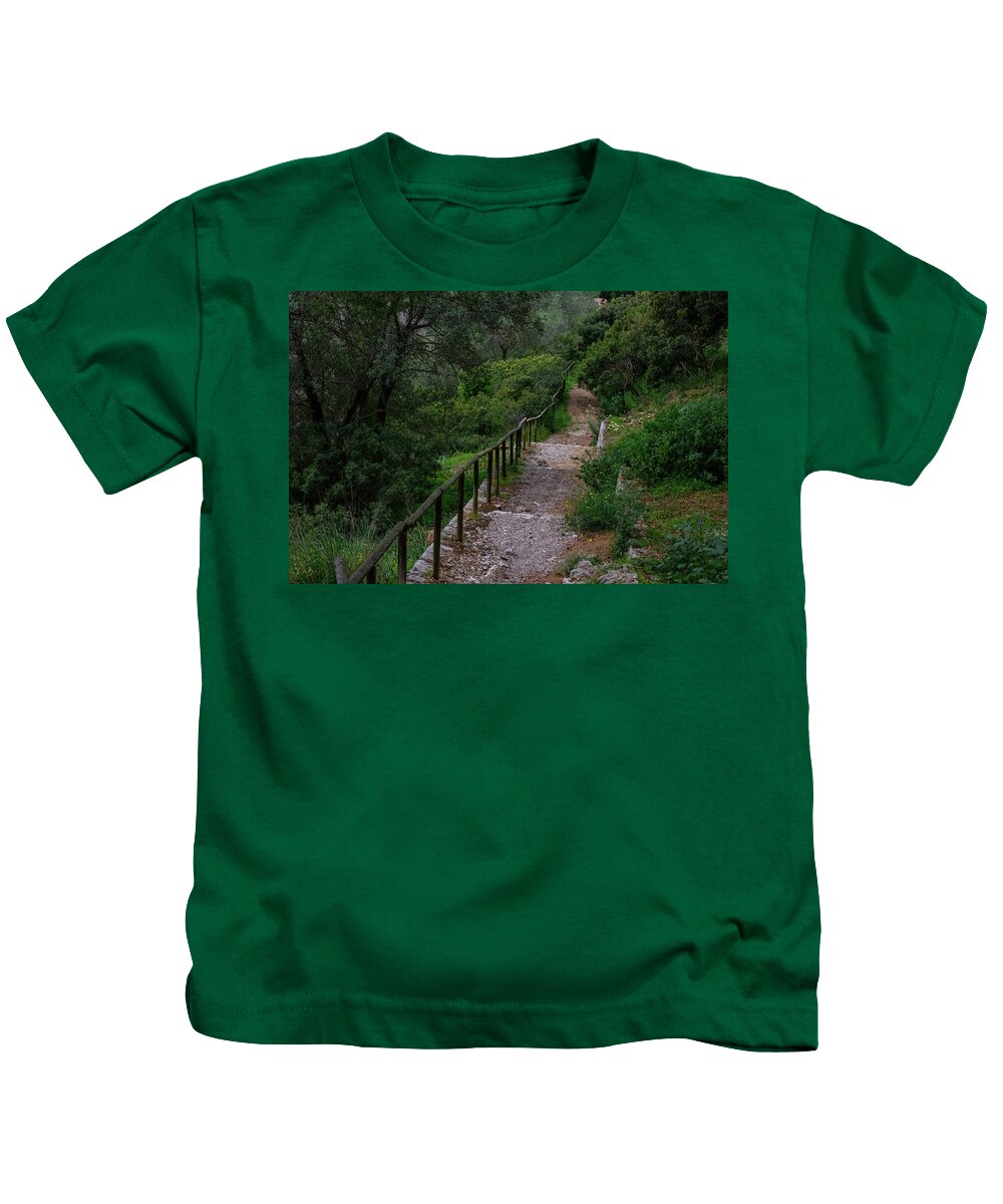 Hillside View from Spain Castle Gardens III - Kids T-Shirt