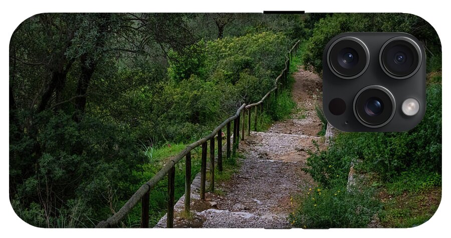 Hillside View from Spain Castle Gardens III - Phone Case