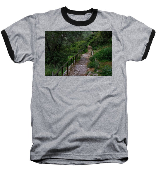 Hillside View from Spain Castle Gardens III - Baseball T-Shirt