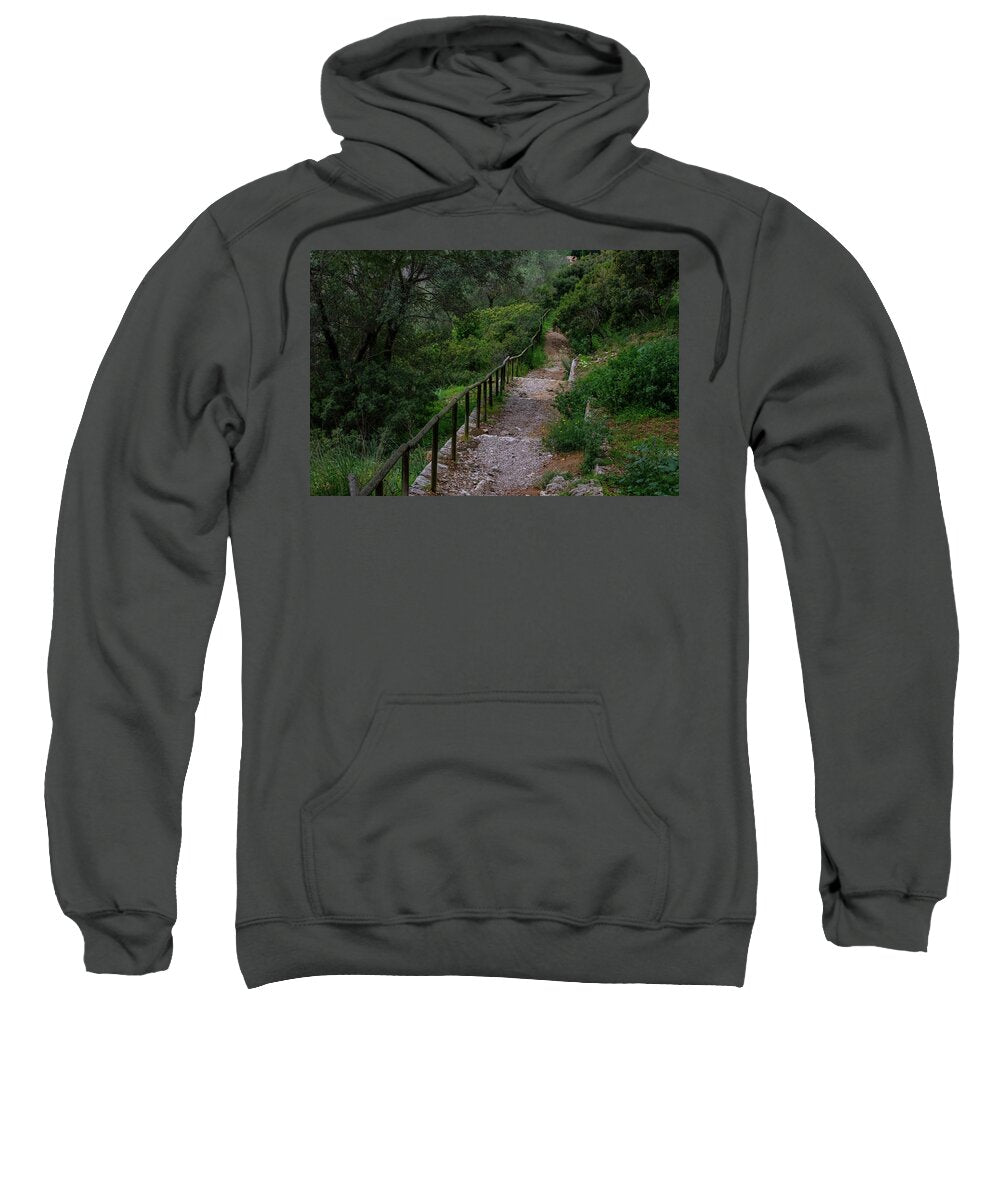 Hillside View from Spain Castle Gardens III - Sweatshirt