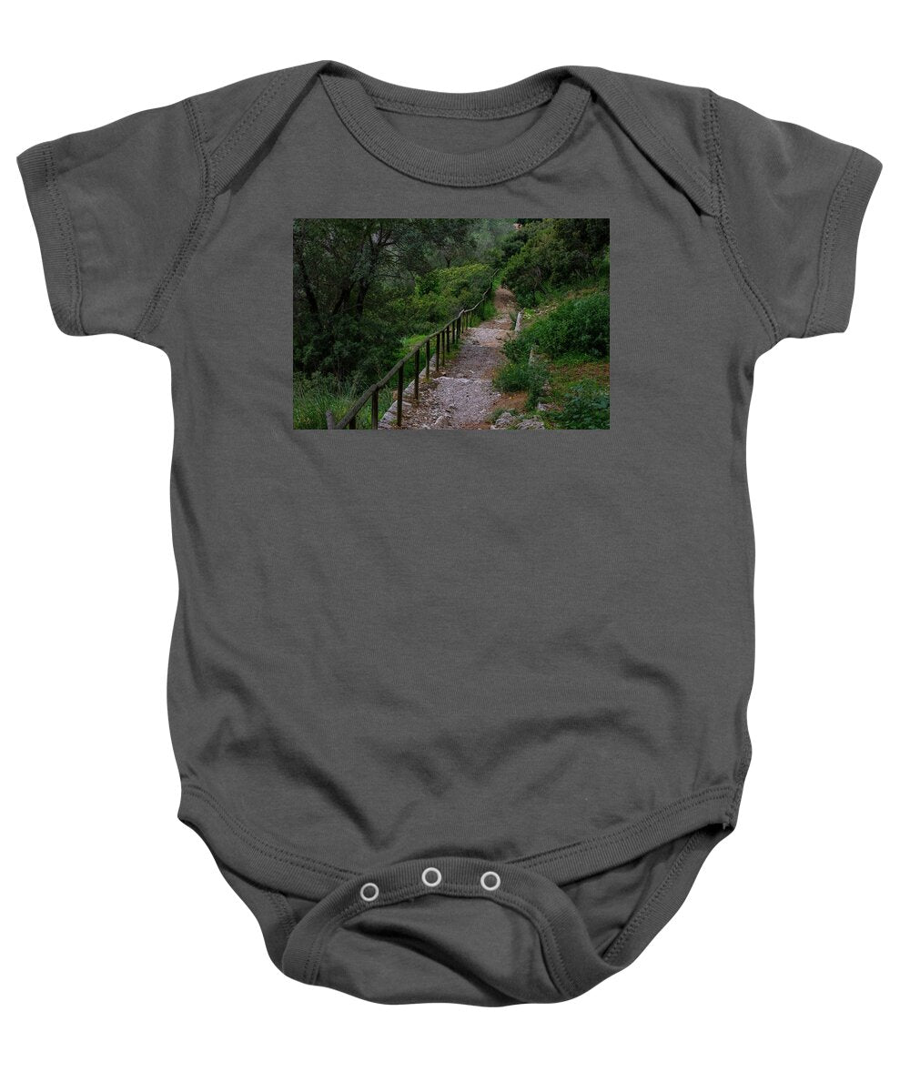 Hillside View from Spain Castle Gardens III - Baby Onesie