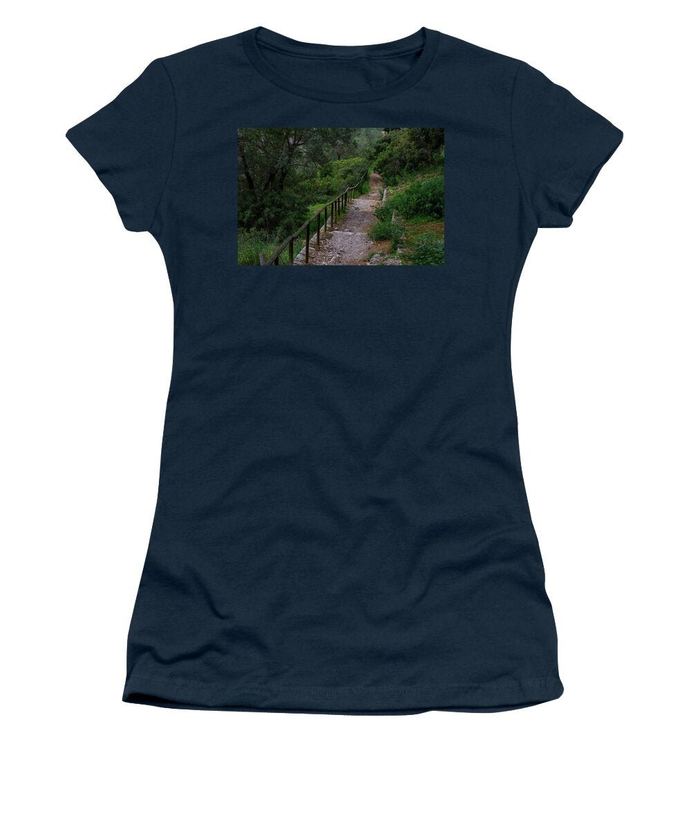 Hillside View from Spain Castle Gardens III - Women's T-Shirt