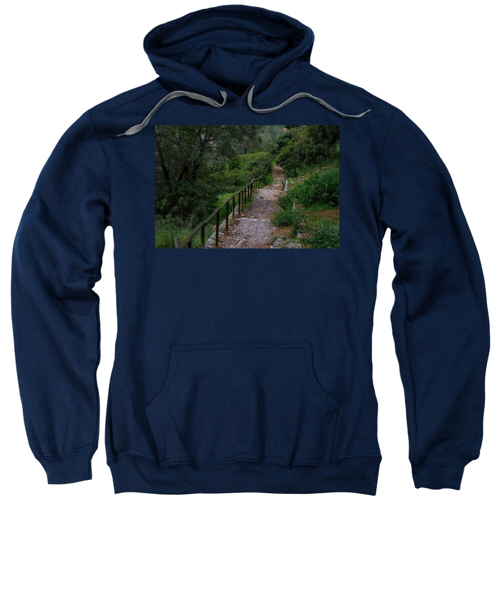Hillside View from Spain Castle Gardens III - Sweatshirt