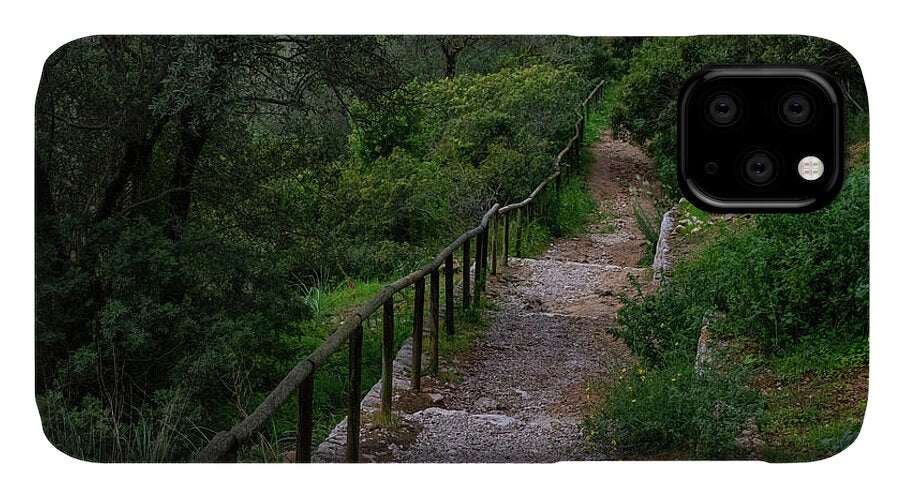 Hillside View from Spain Castle Gardens III - Phone Case