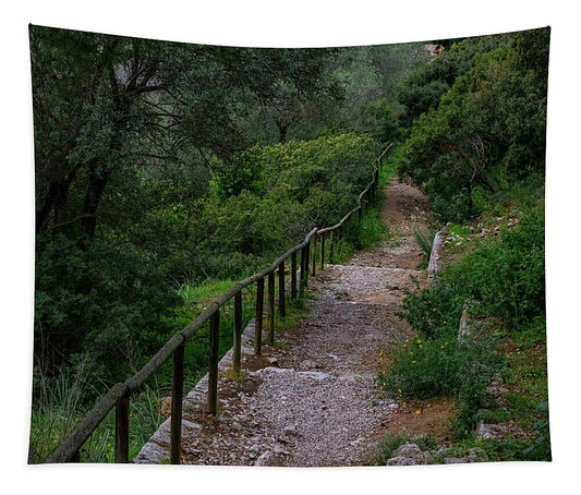 Hillside View from Spain Castle Gardens III - Tapestry