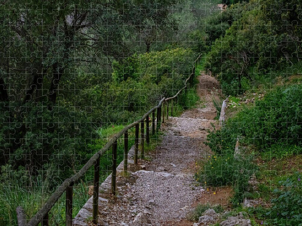 Hillside View from Spain Castle Gardens III - Puzzle