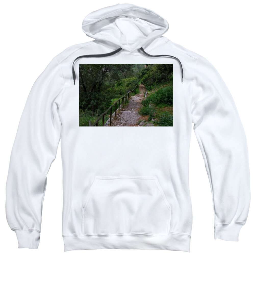 Hillside View from Spain Castle Gardens III - Sweatshirt