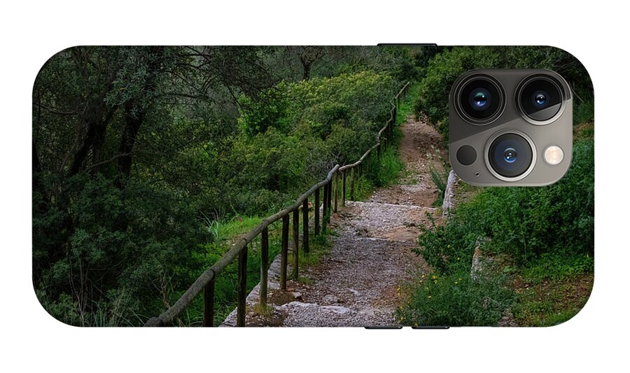 Hillside View from Spain Castle Gardens III - Phone Case