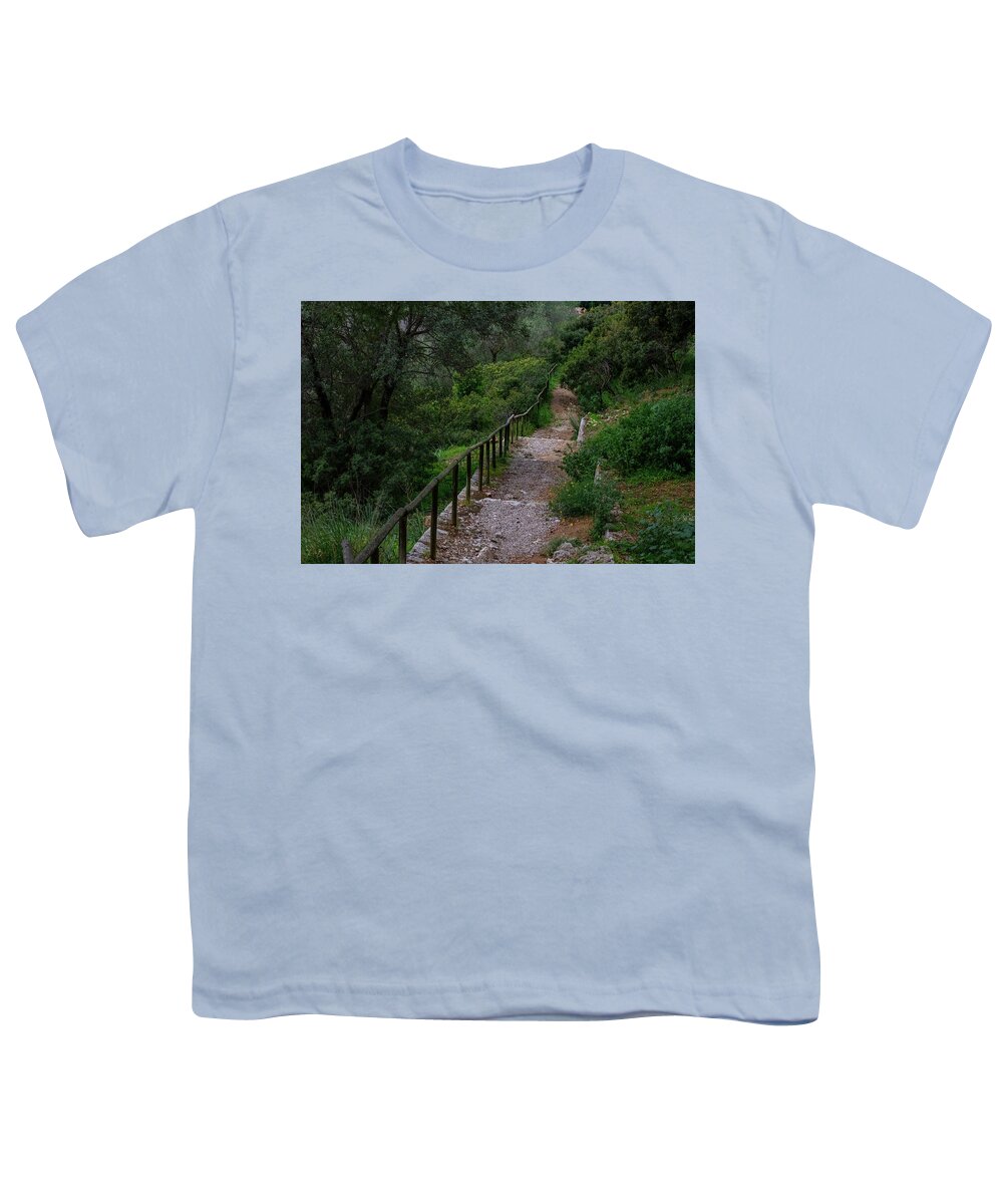 Hillside View from Spain Castle Gardens III - Youth T-Shirt
