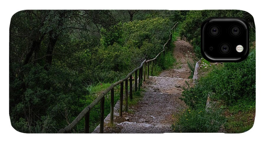 Hillside View from Spain Castle Gardens III - Phone Case