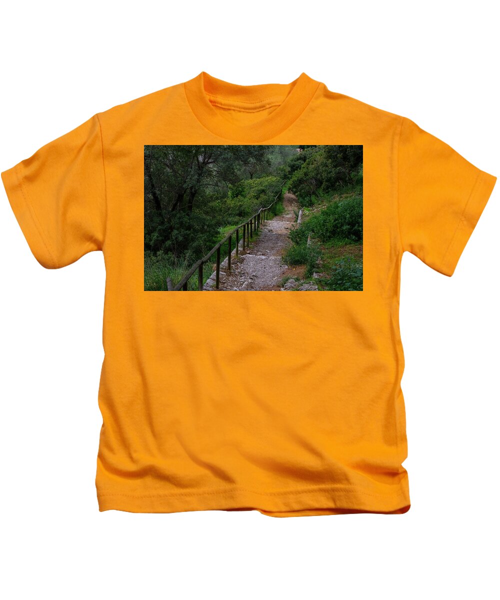 Hillside View from Spain Castle Gardens III - Kids T-Shirt