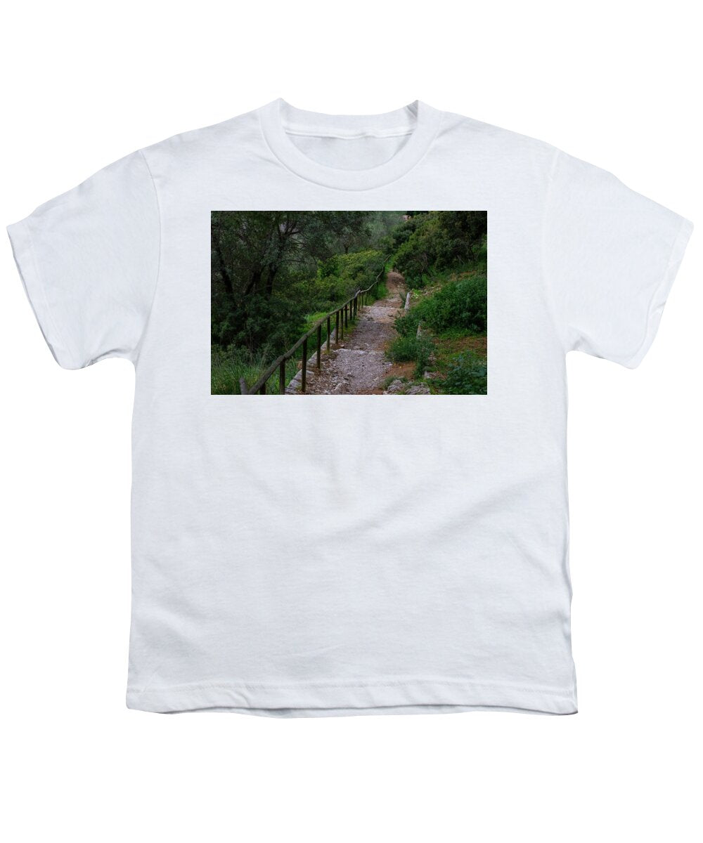 Hillside View from Spain Castle Gardens III - Youth T-Shirt